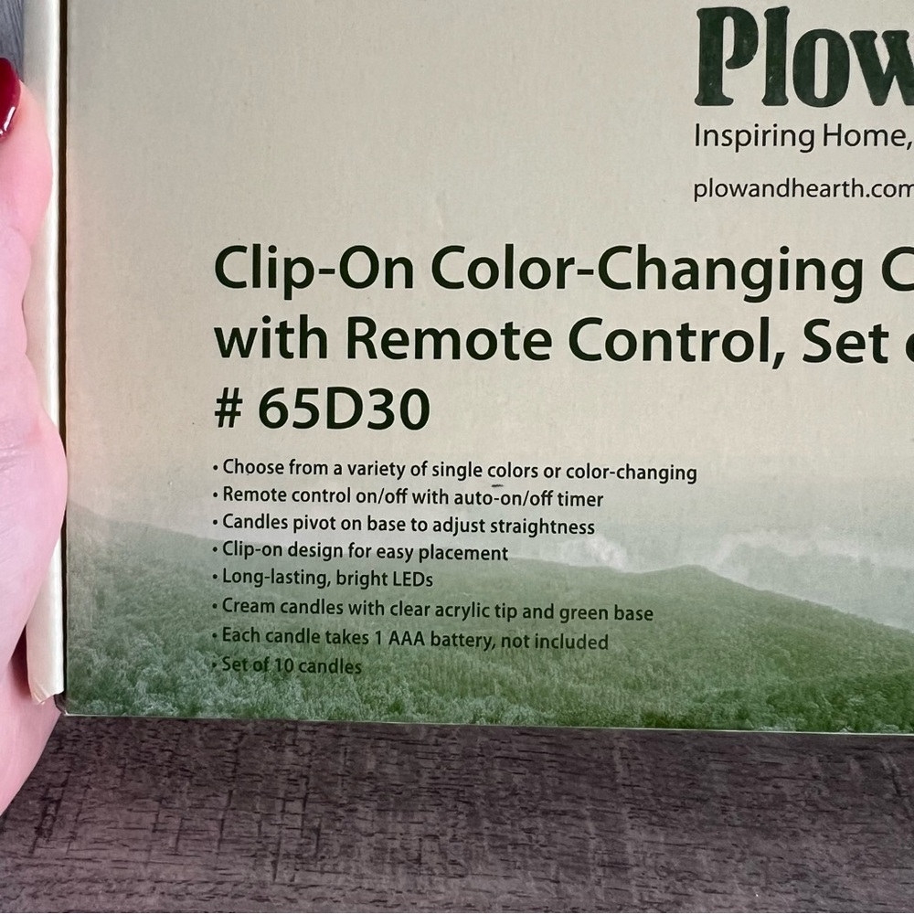 Plow & Hearth Christmas Tree Clip-On Candle Lights Remote Multi-Color New - Picture 2 of 4